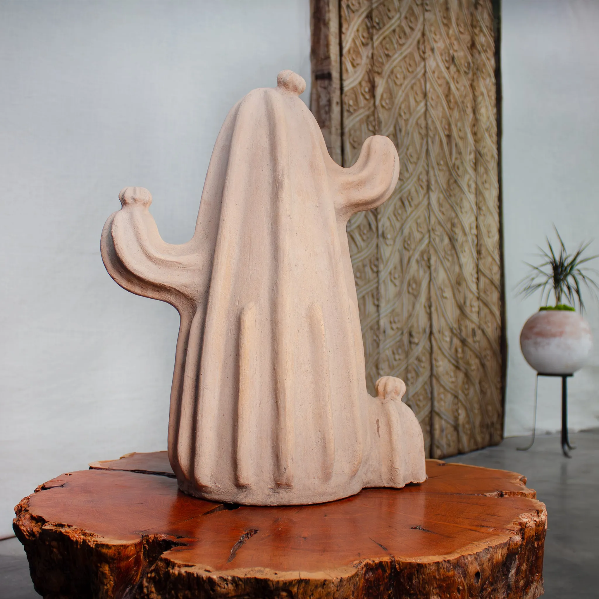 Mojave Saguaro, Vintage Terracotta Sculpture